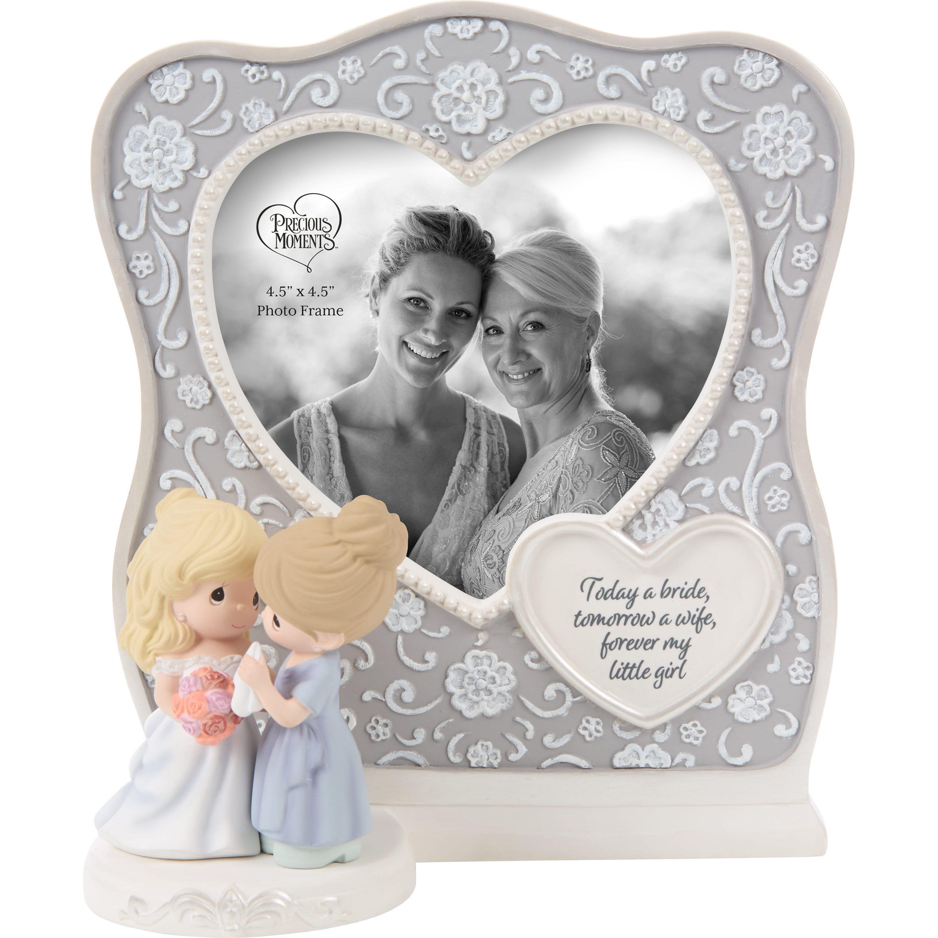 Today A Bride, Tomorrow A Wife, Forever My Little Girl Mom And Bride Photo Frame