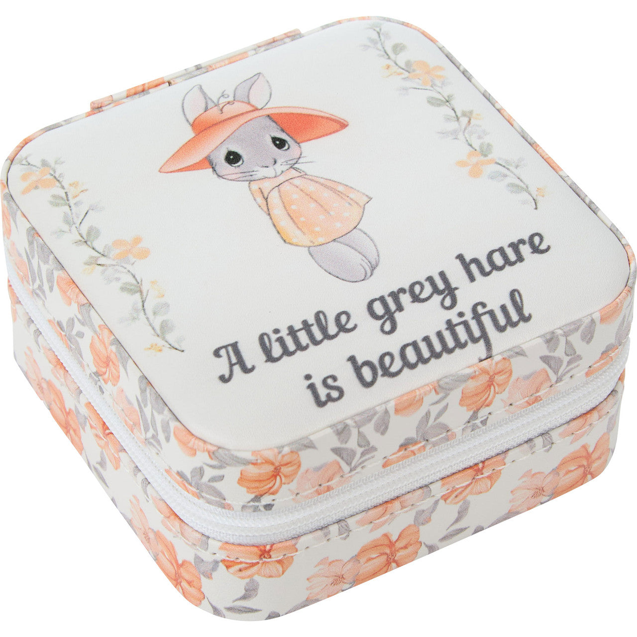 A Little Grey Hare Is Beautiful Travel Jewelry Box - Image