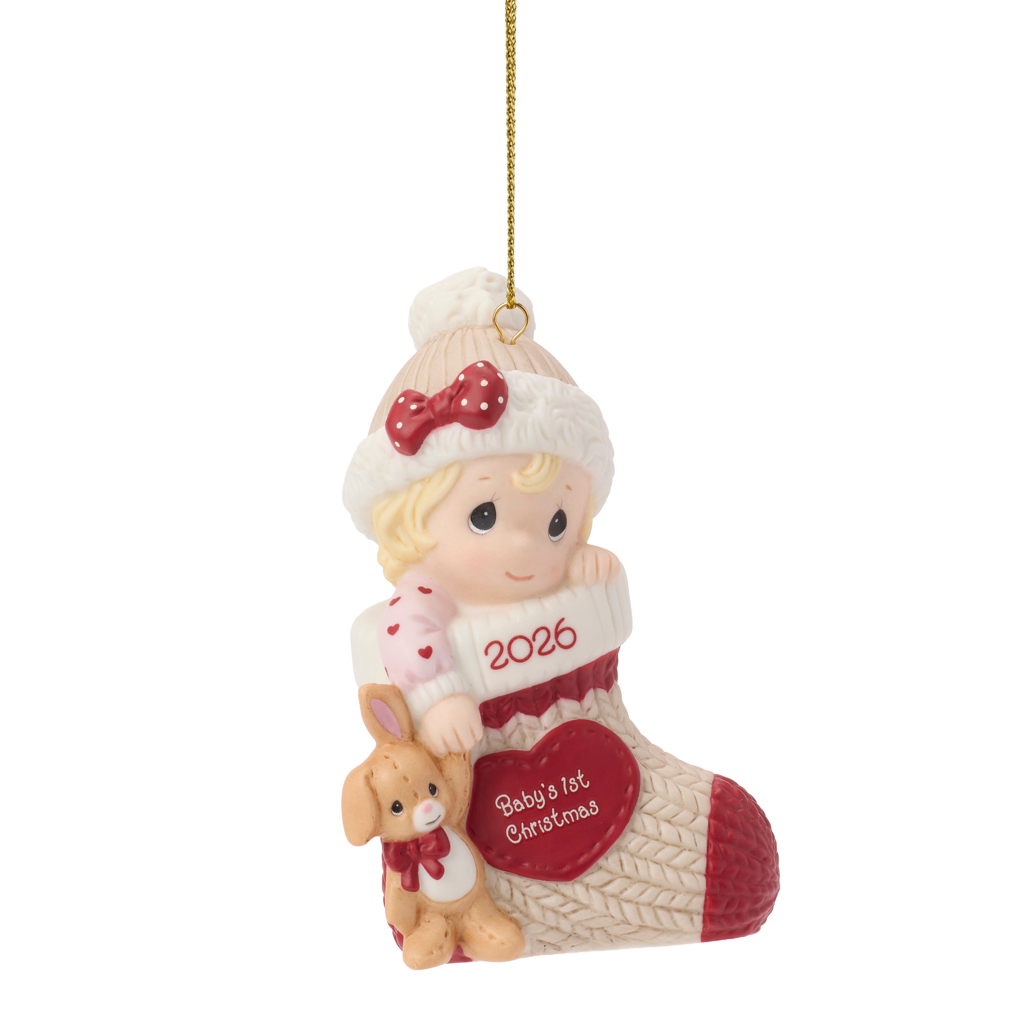 Baby's First Christmas 2026 Dated Baby Girl Ornament