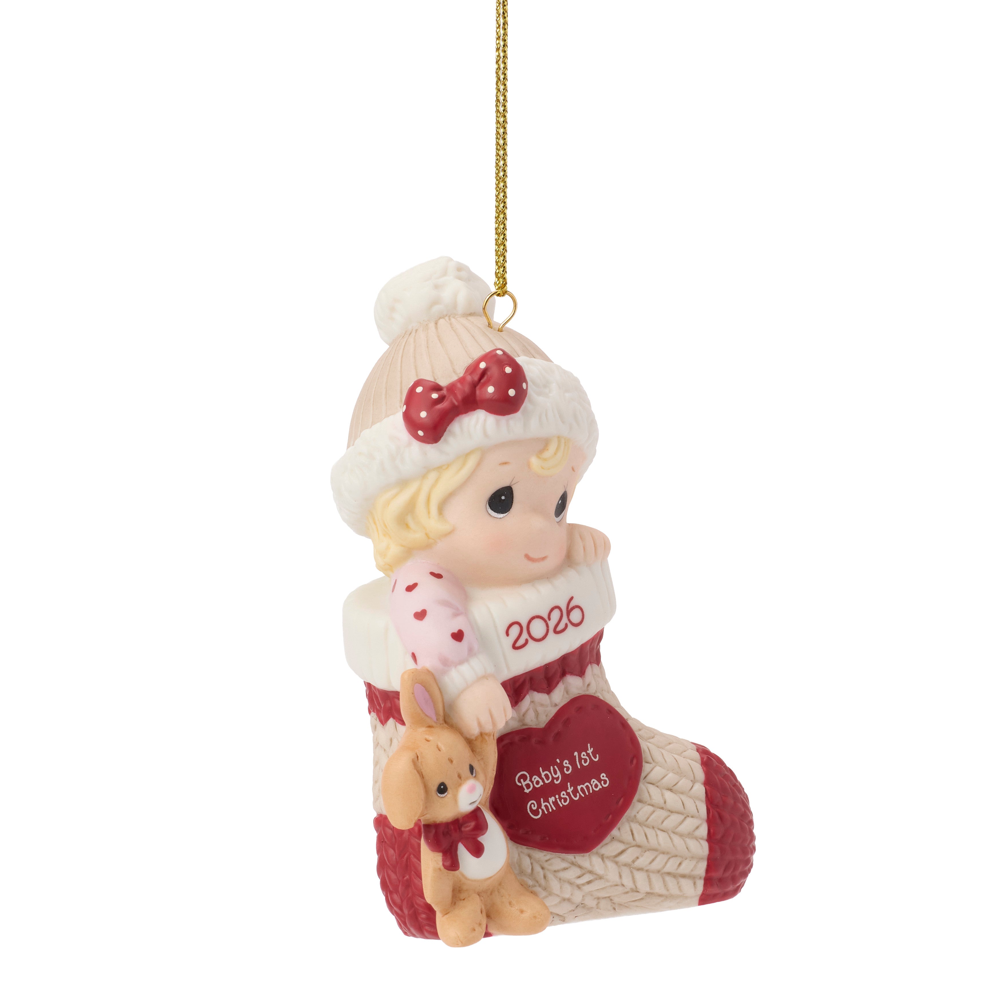 Baby's First Christmas 2026 Dated Baby Girl Ornament