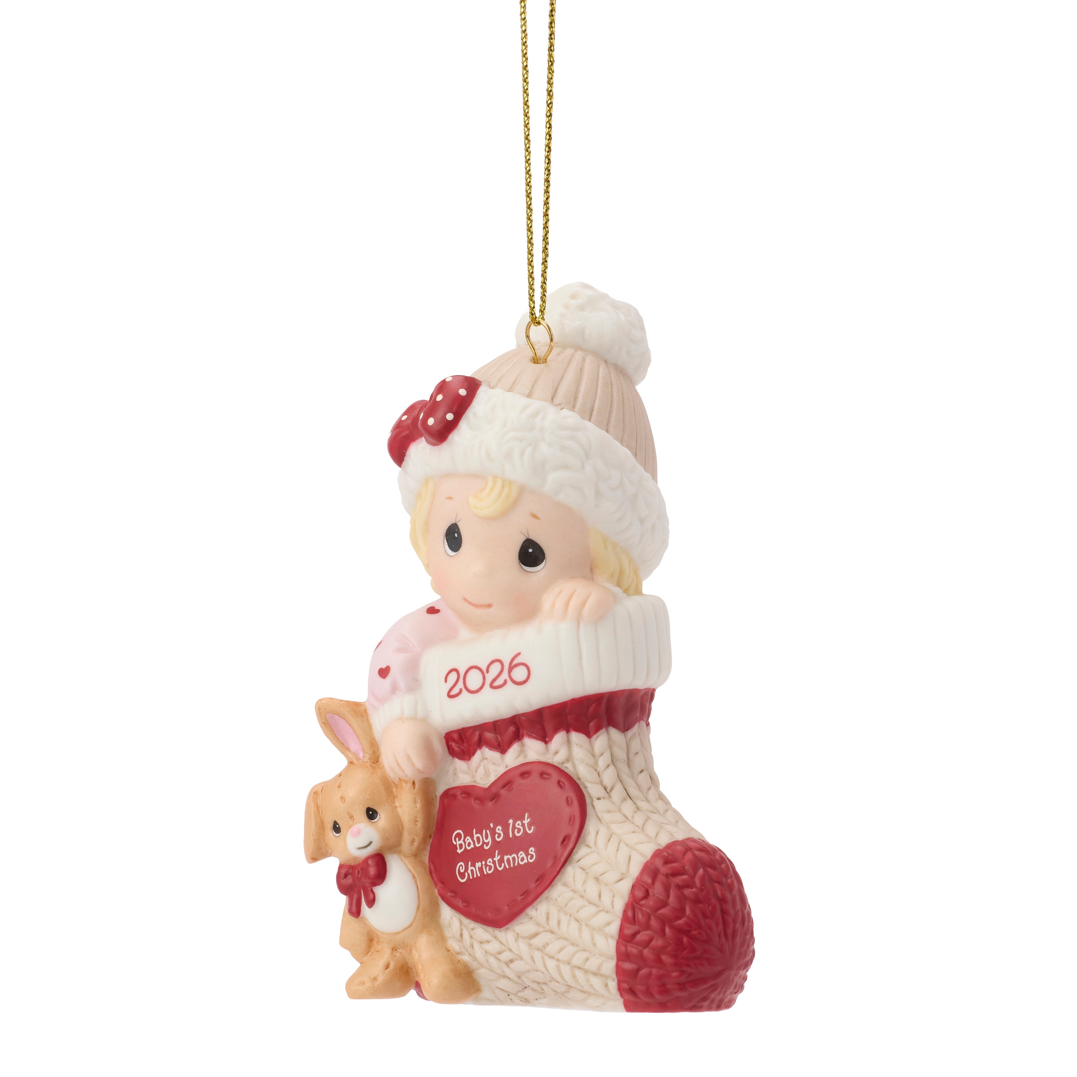 Baby's First Christmas 2026 Dated Baby Girl Ornament