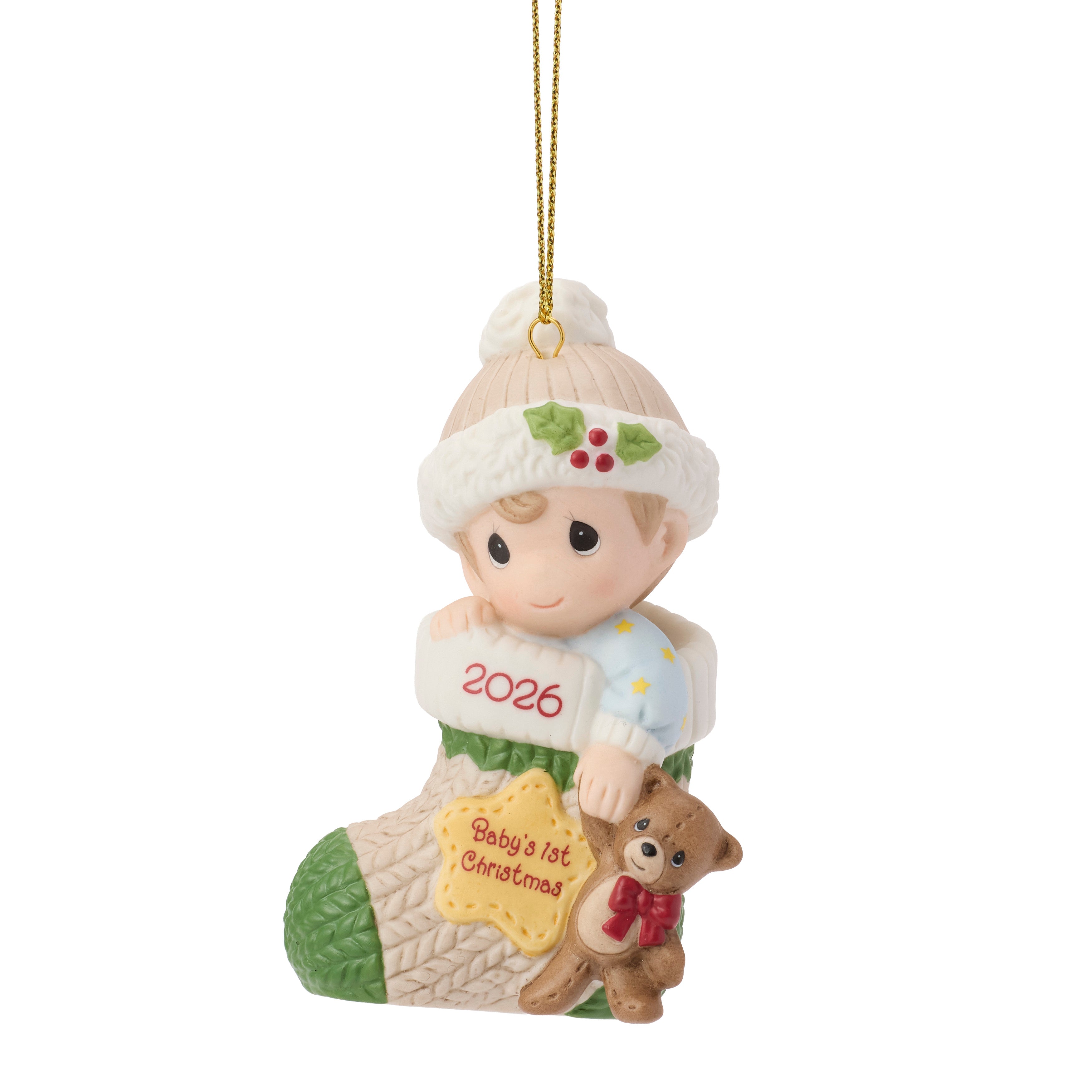 Baby's First Christmas 2026 Dated Baby Boy Ornament
