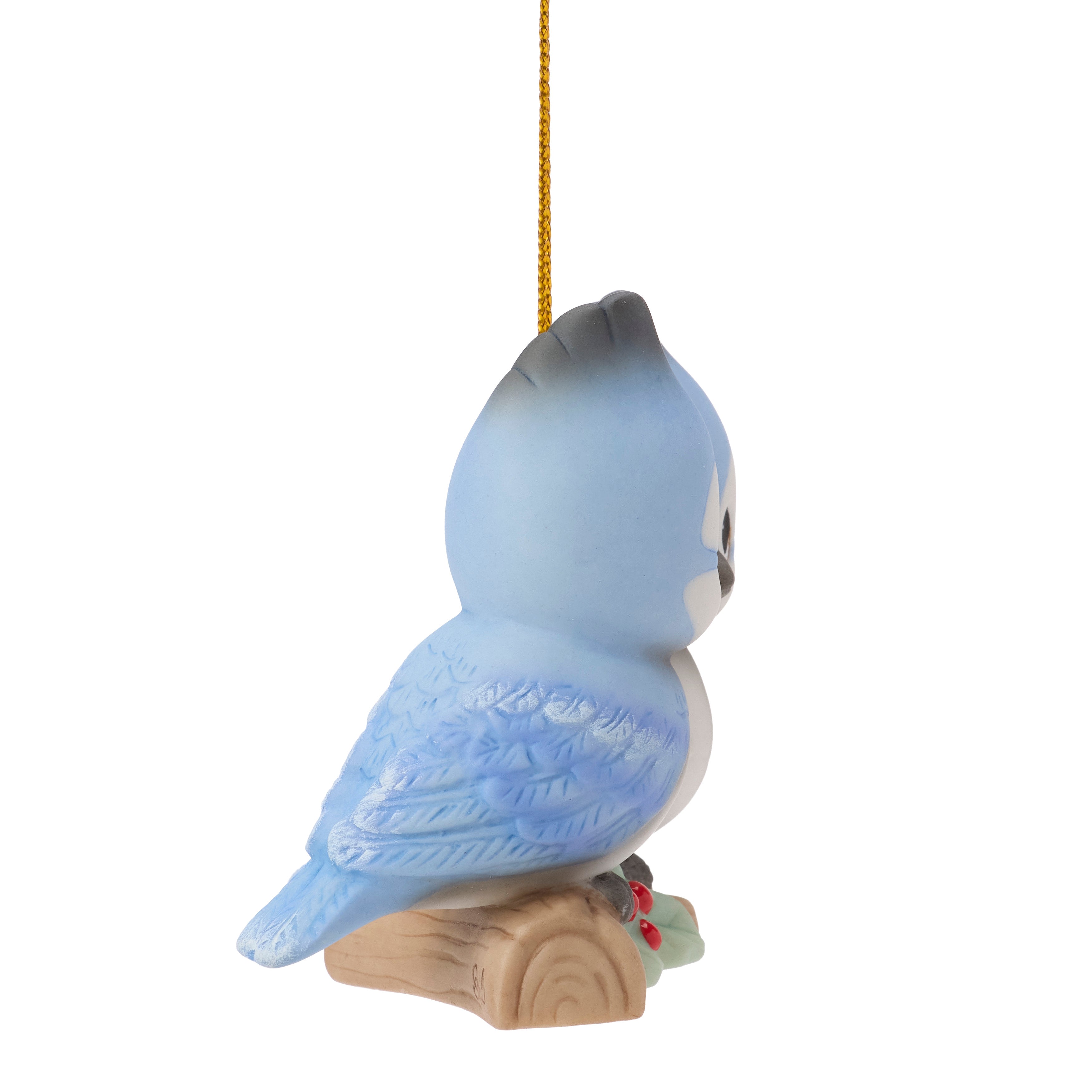 Christmas Is Cozier With You Blue Jay Couple Ornament