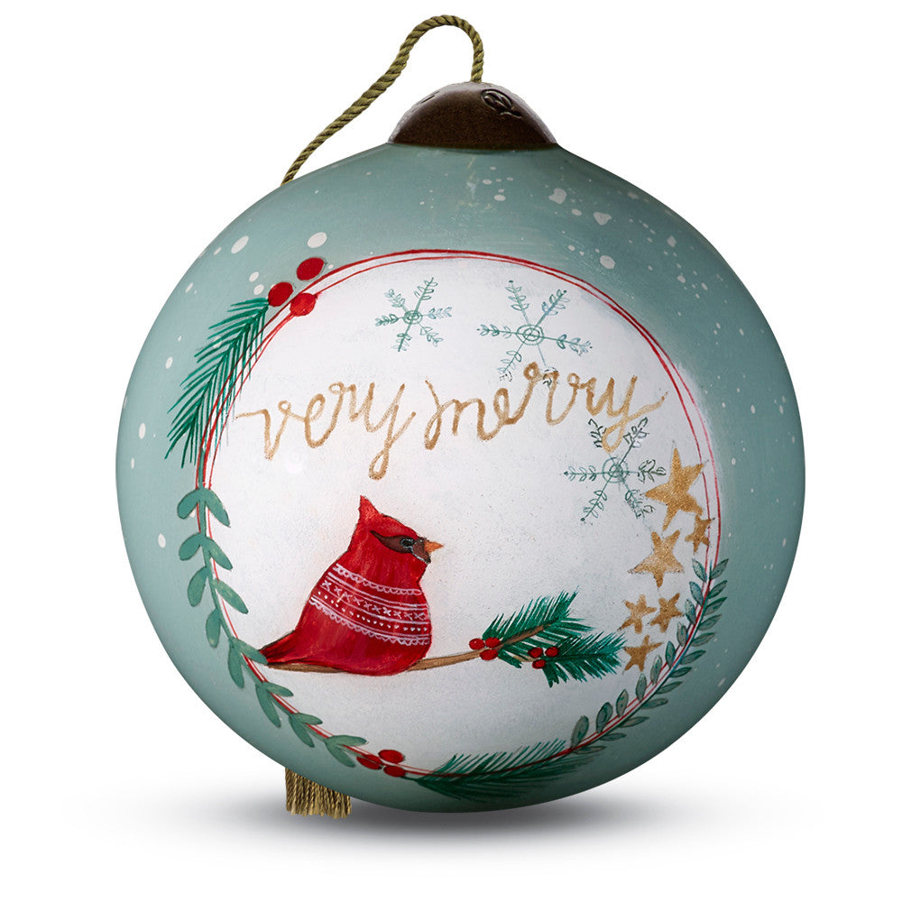 Very Merry Cardinal Ornament - Image