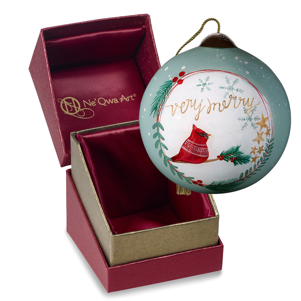 Very Merry Cardinal Ornament - Image