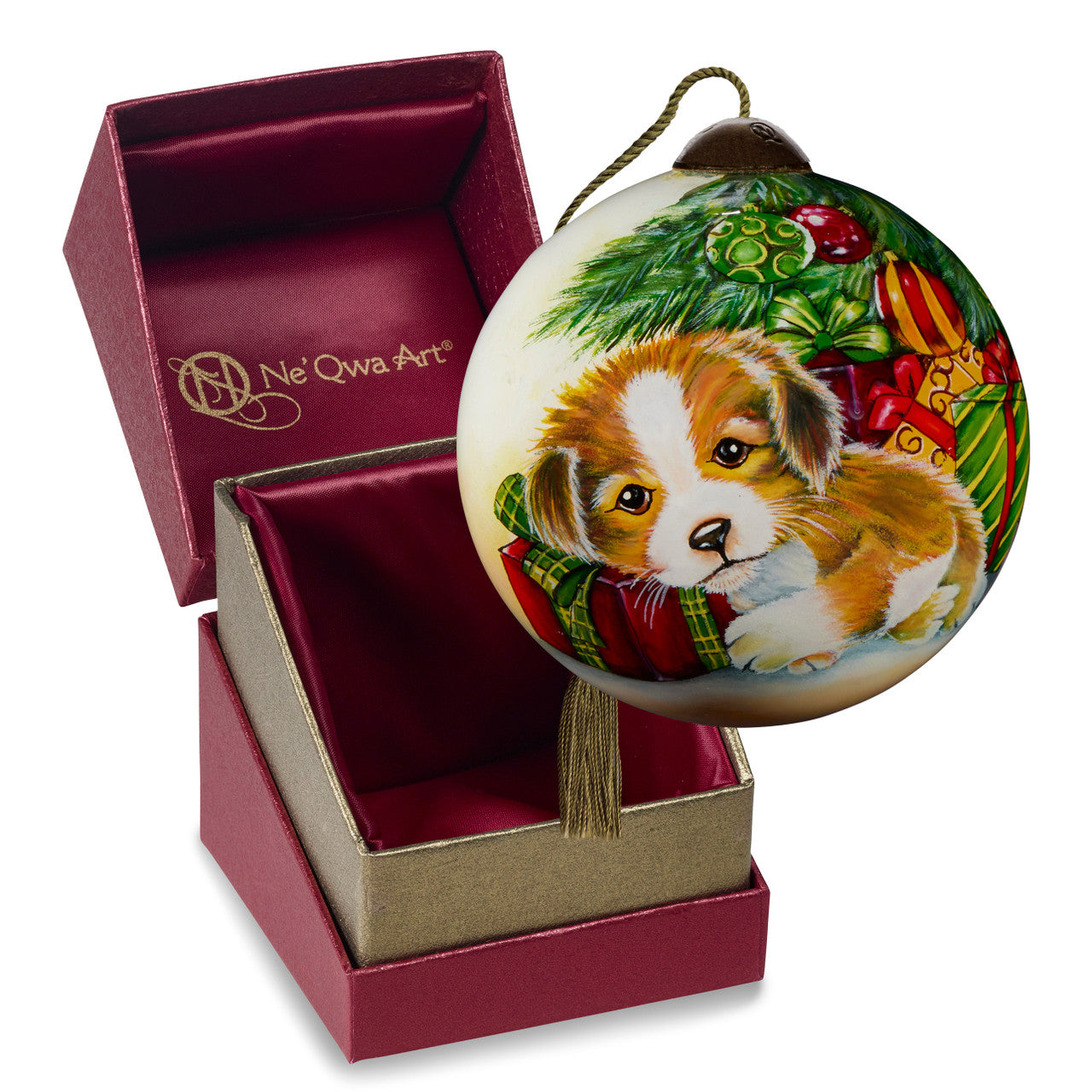 Santa Loves Me Ornament - Image