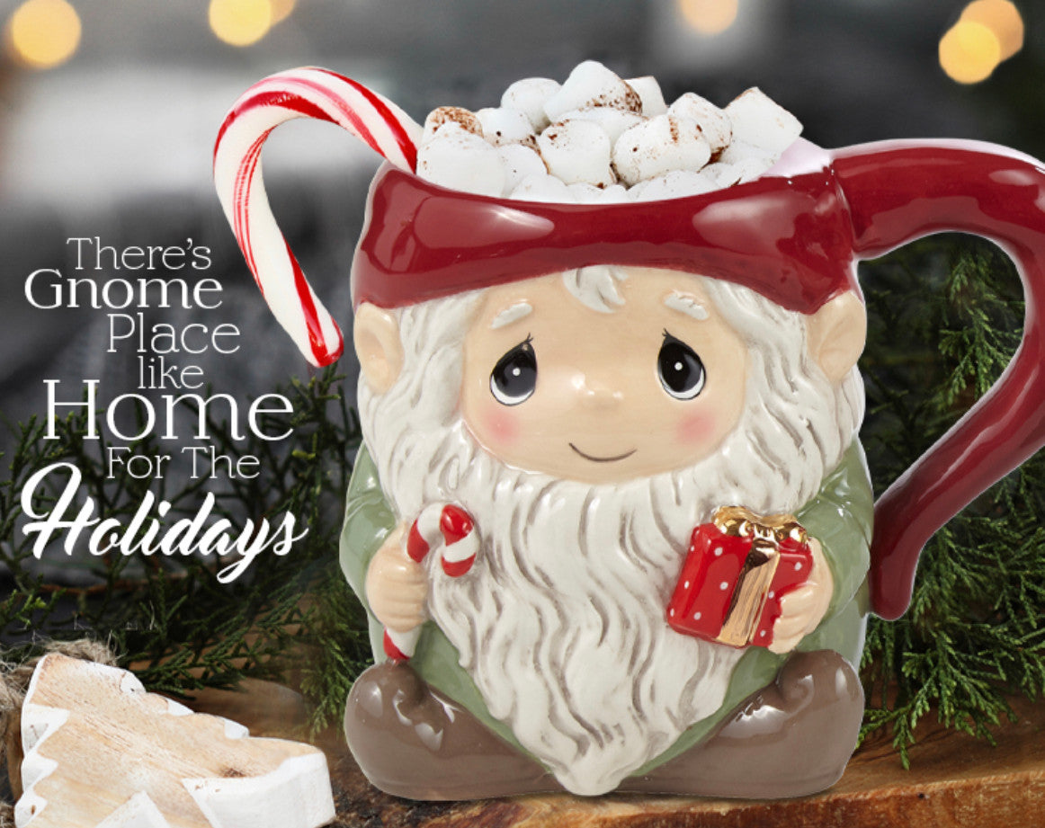Precious Moments 211411 Set of 2 Gnaughty Or Gnice Gnome Ceramic Mugs