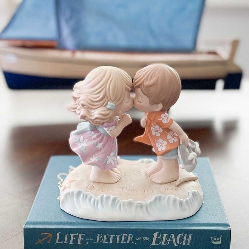 Our Love Is Deeper Than The Ocean, Bisque Porcelain Figurine - Image