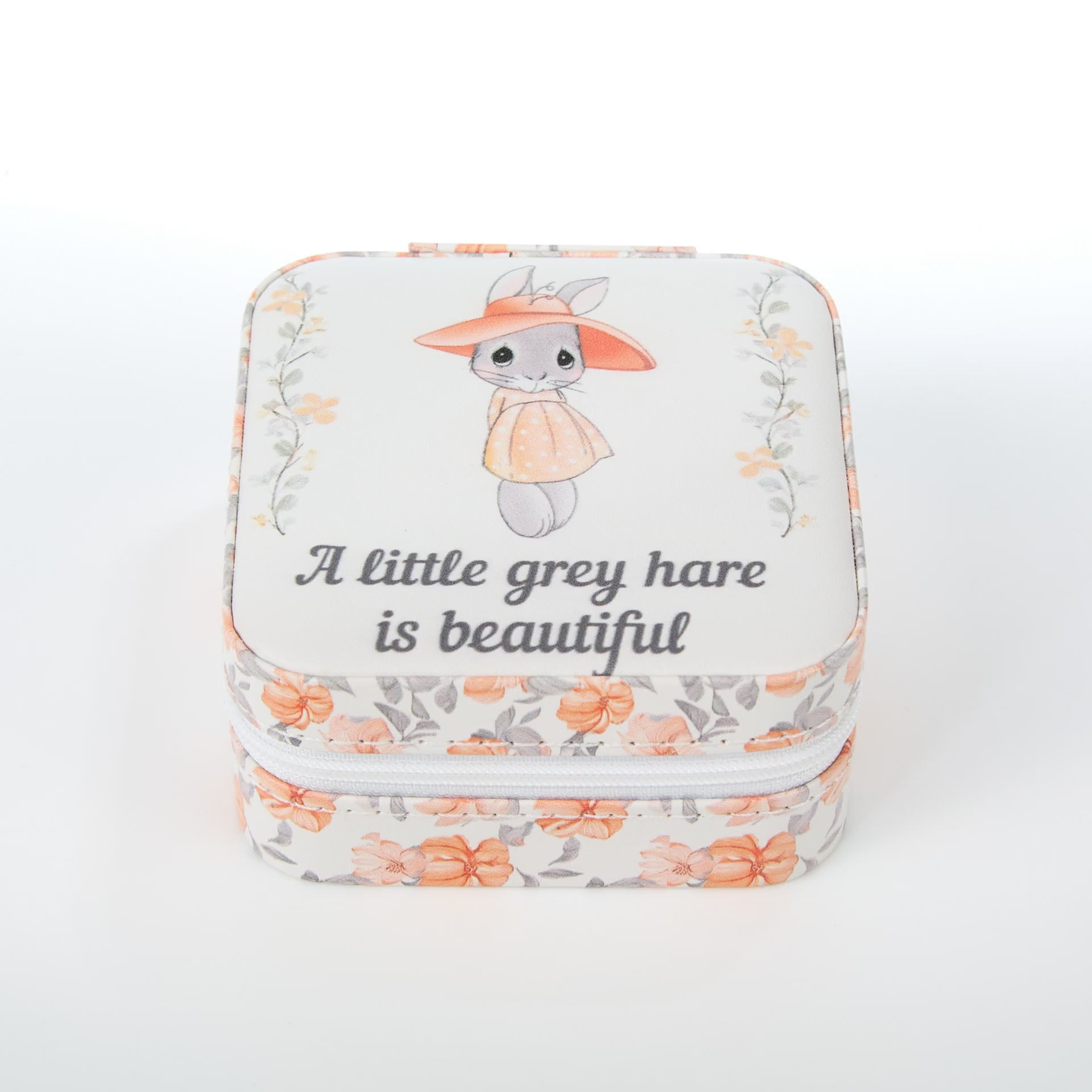 A Little Grey Hare Is Beautiful Travel Jewelry Box