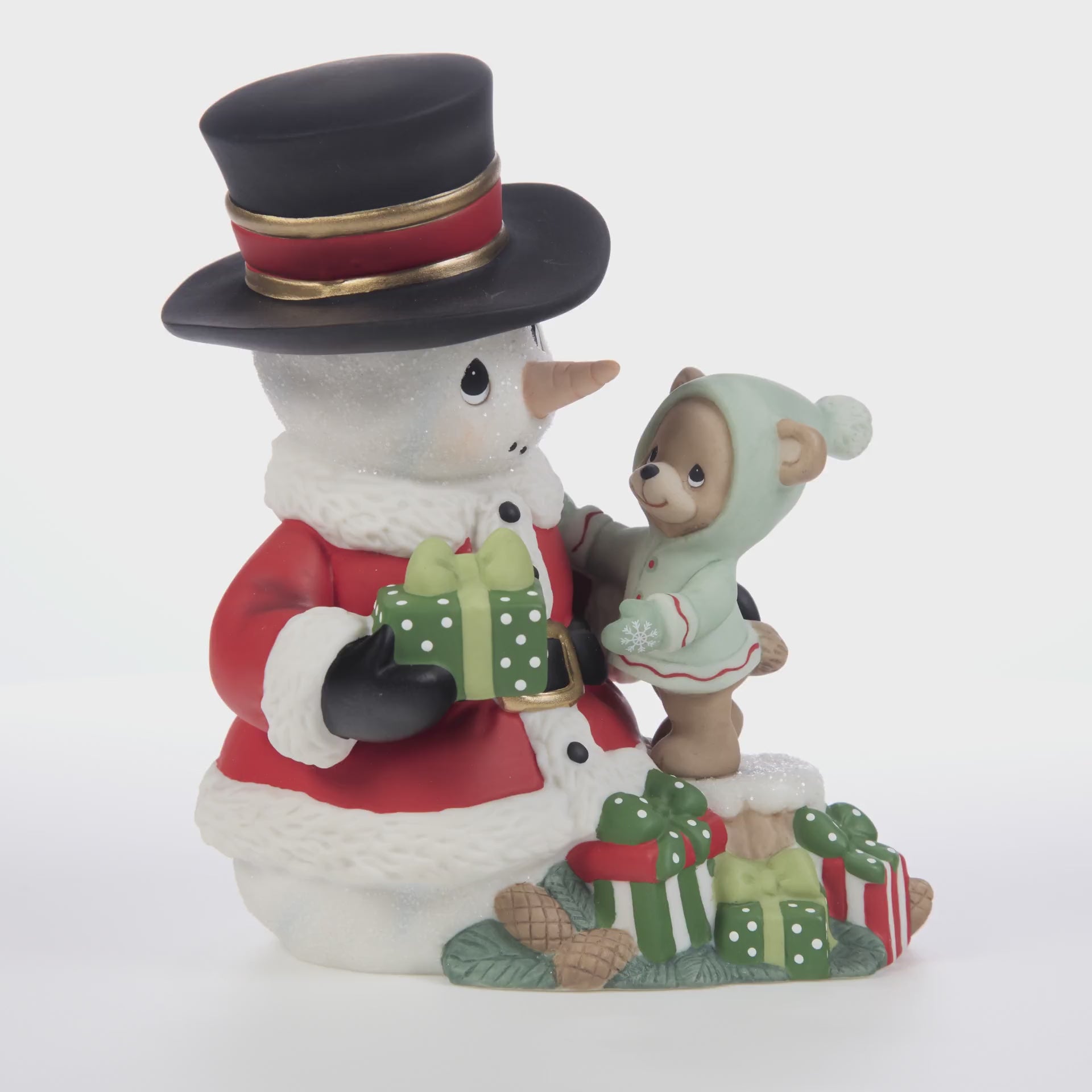precious moments 置物　4個 Precious Moments 251015 Sharing The Gift Of Love At Christmastime