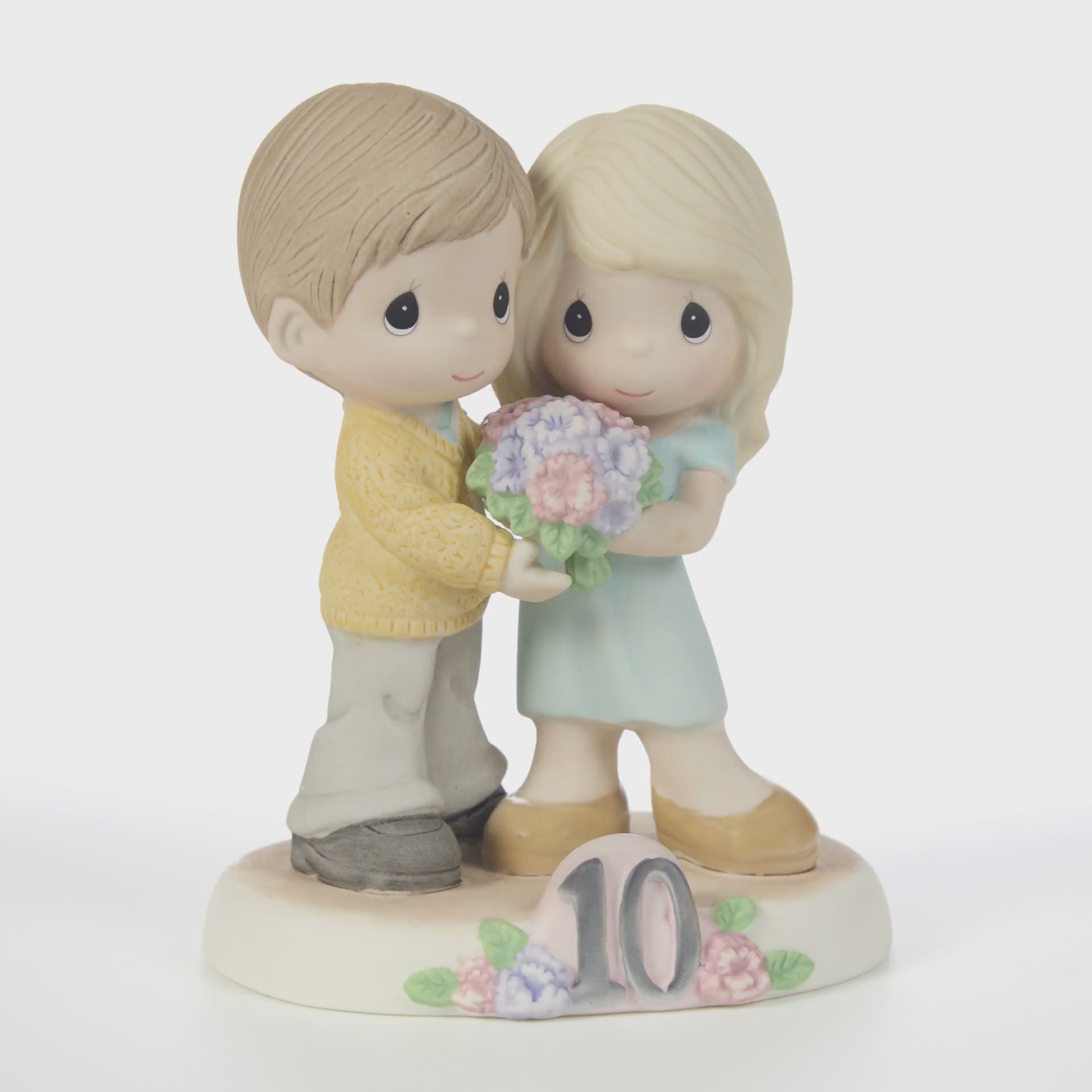 Precious Moments 223016 Ten Sweet Years Together Bisque Porcelain