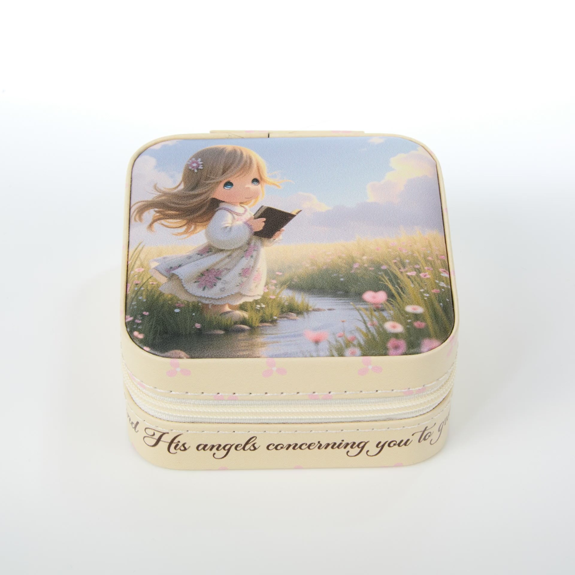 工芸品 Precious Memorys The Traveler's Psalm Travel Jewelry Box